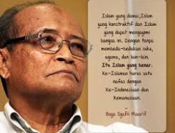 Gus Din: Indonesia Berduka, Buya Prof Dr H Ahmad Syafii Maarif Wafat