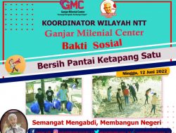 Relawan Ganjar Milenial Center NTT Laksanakan Baksos dipantai Ketapang Satu Kota Kupang