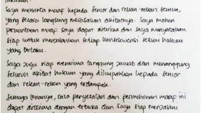 Surat Tulis Tangan Ferdy Sambo Penuh Penyesalan