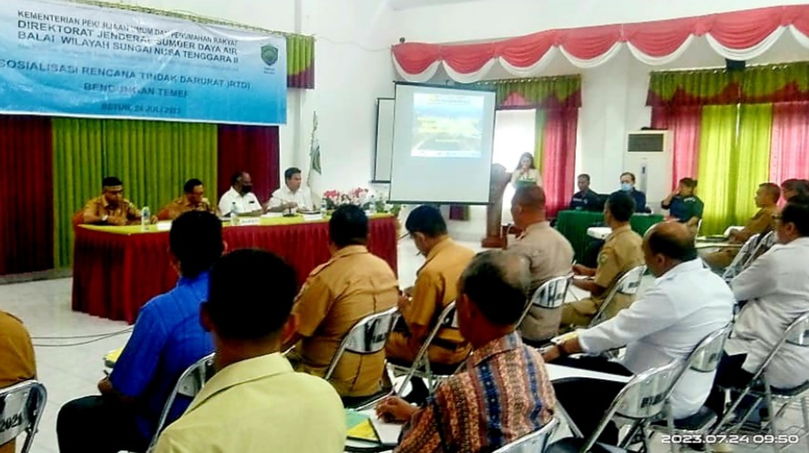 Direktorat Jenderal Sumber Daya BWS NTT Sosialisasi RTD Bendungan Timef di Kabupaten Malaka