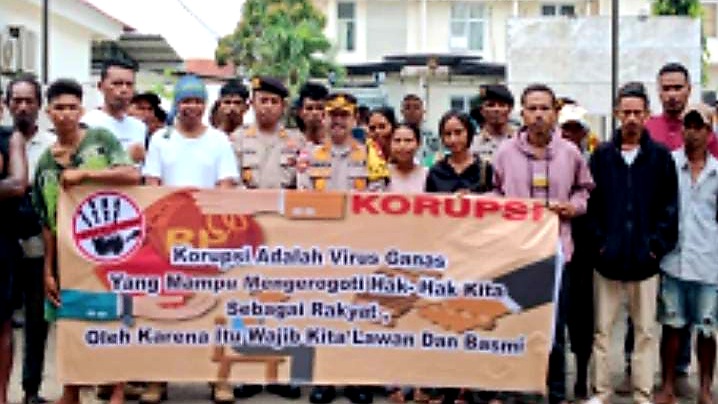 FMBAK Gelar Aksi Dukung Polres Usut Tuntas Dugaan Kasus Korupsi di Tubuh Dekranasda kabupaten Belu